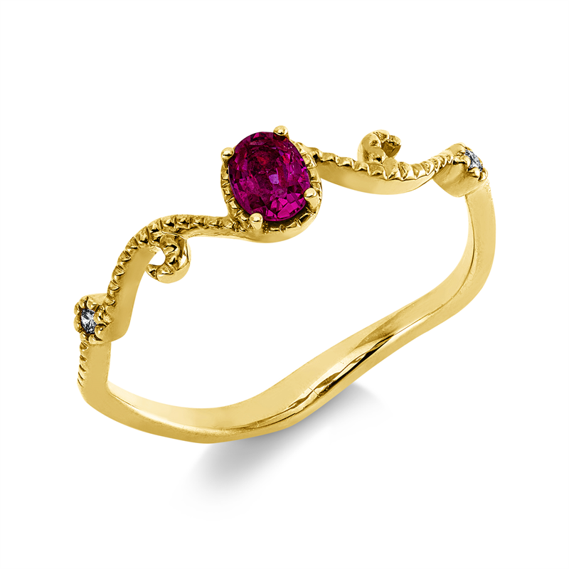 Farbstein Classic Ring Gelbgold 18kt 0,02ct