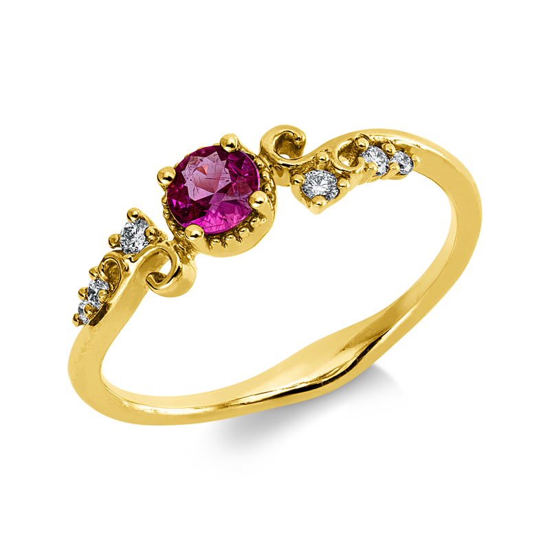 Farbstein Classic Ring Gelbgold 18kt 0,08ct