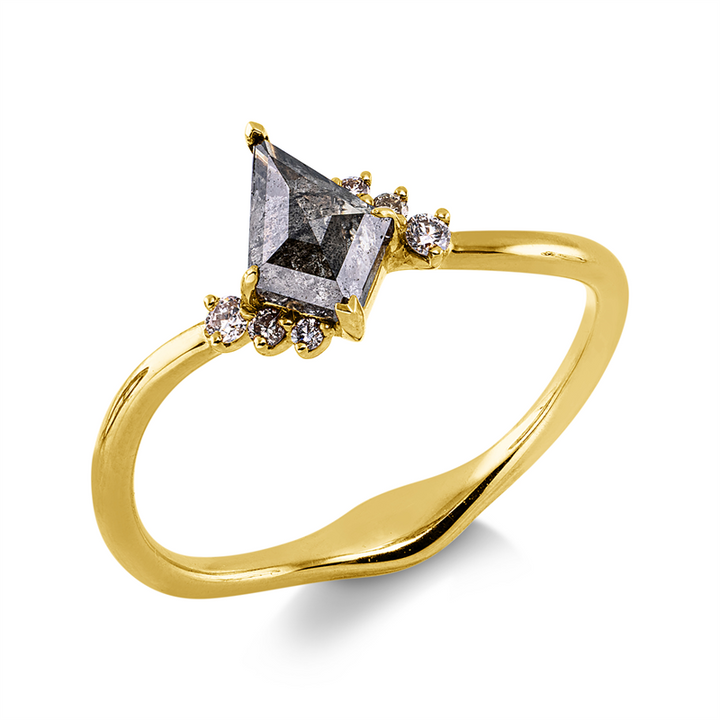 Farbiger Diamant Ring Gelbgold 18kt Ref-1JJ74