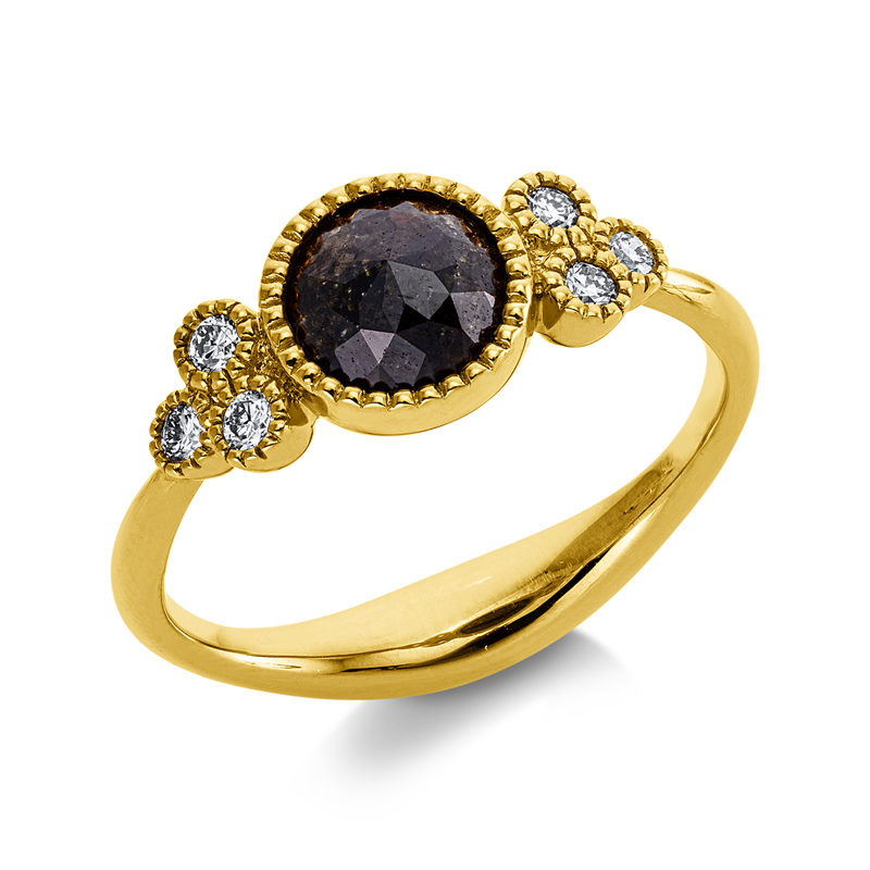 Farbiger Diamant Ring Gelbgold 18kt 1,08ct