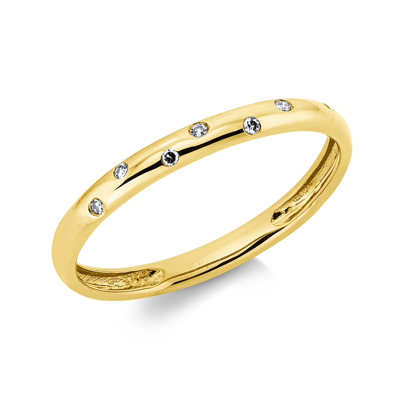 Modern Woman Ring Gelbgold 18kt 0,03ct