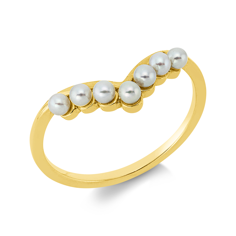 Perle Ring Gelbgold 18kt