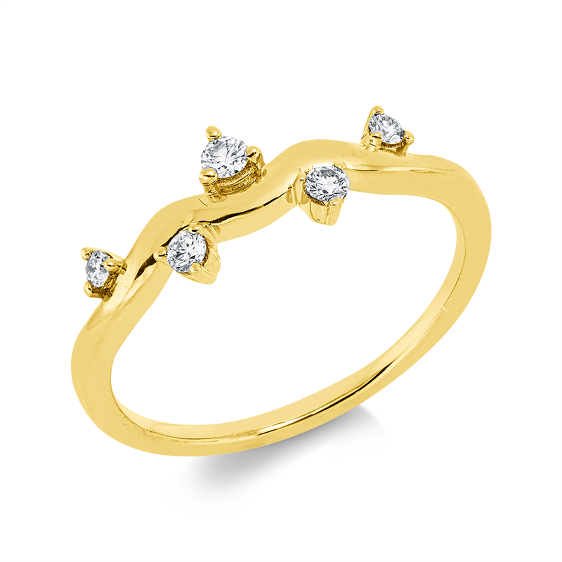 Modern Woman Ring Gelbgold 18kt 0,13ct