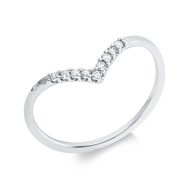 Modern Woman Ring Weißgold 18kt 0,1ct