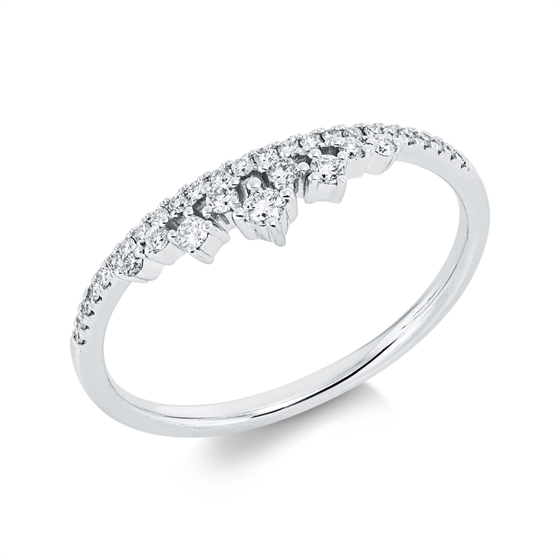 Modern Woman Ring Weißgold 18kt 0,18ct