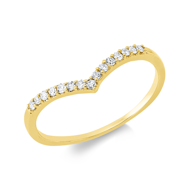 Modern Woman Ring Gelbgold 18kt 0,11ct