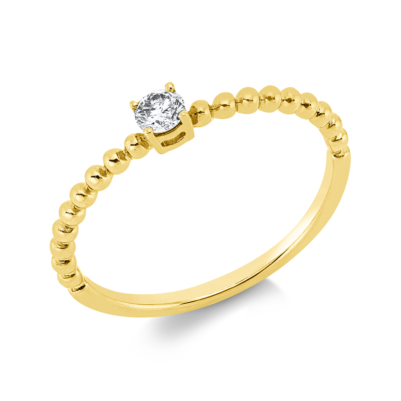 Solitaire Ring Weißgold 18kt 0,12ct