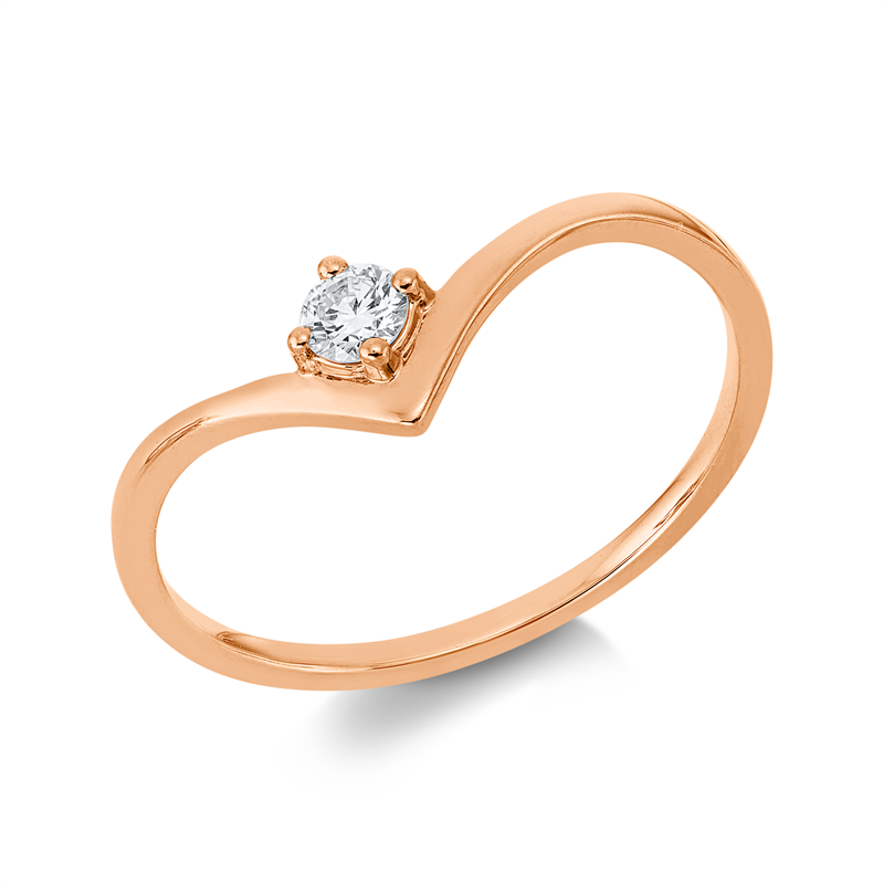 Solitaire Ring Weißgold 18kt 0,11ct