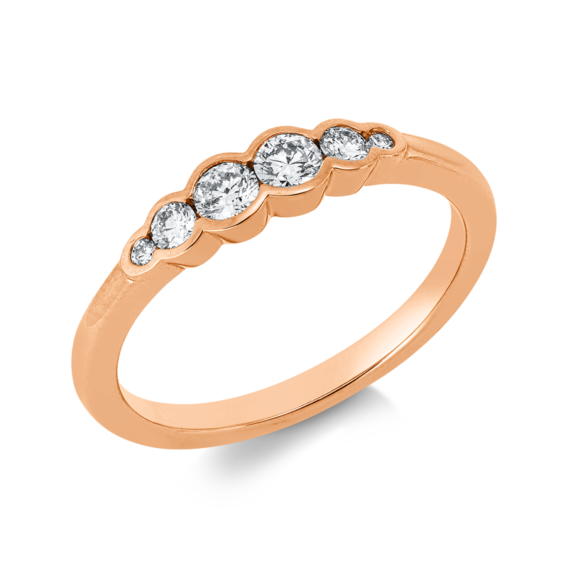 Modern Woman Ring Rotgold 18kt 0,31ct