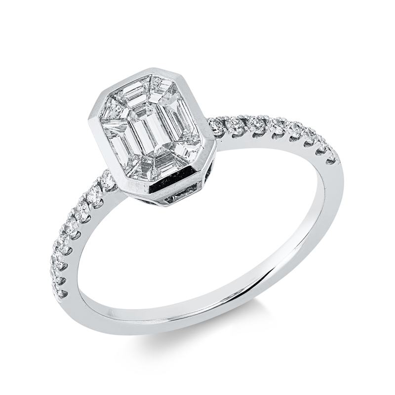 Baguette Ring Weißgold 18kt 0,53ct