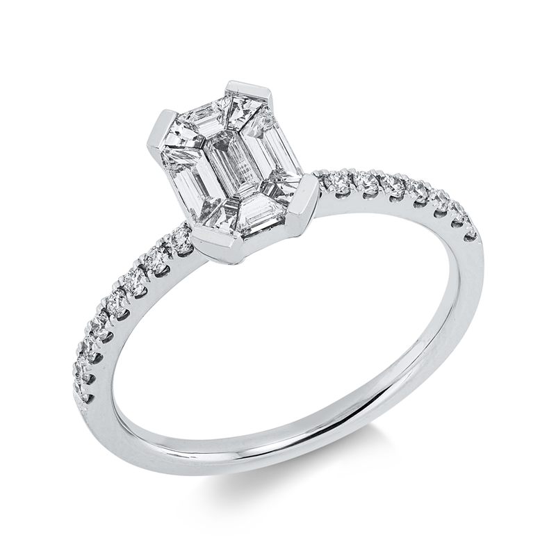 Baguette Ring Weißgold 18kt 0,53ct