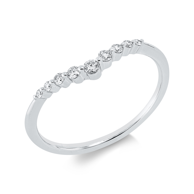 Modern Woman Ring Weißgold 18kt 0,12ct