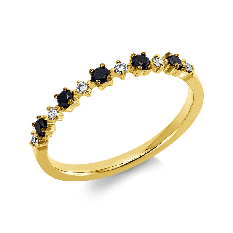 Farbiger Diamant Ring Gelbgold 18kt Ref-1JK90