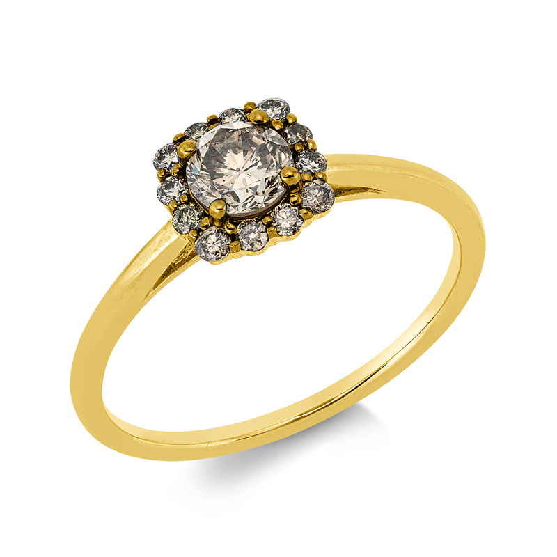 Farbiger Diamant Ring Gelbgold 18kt 0,55ct
