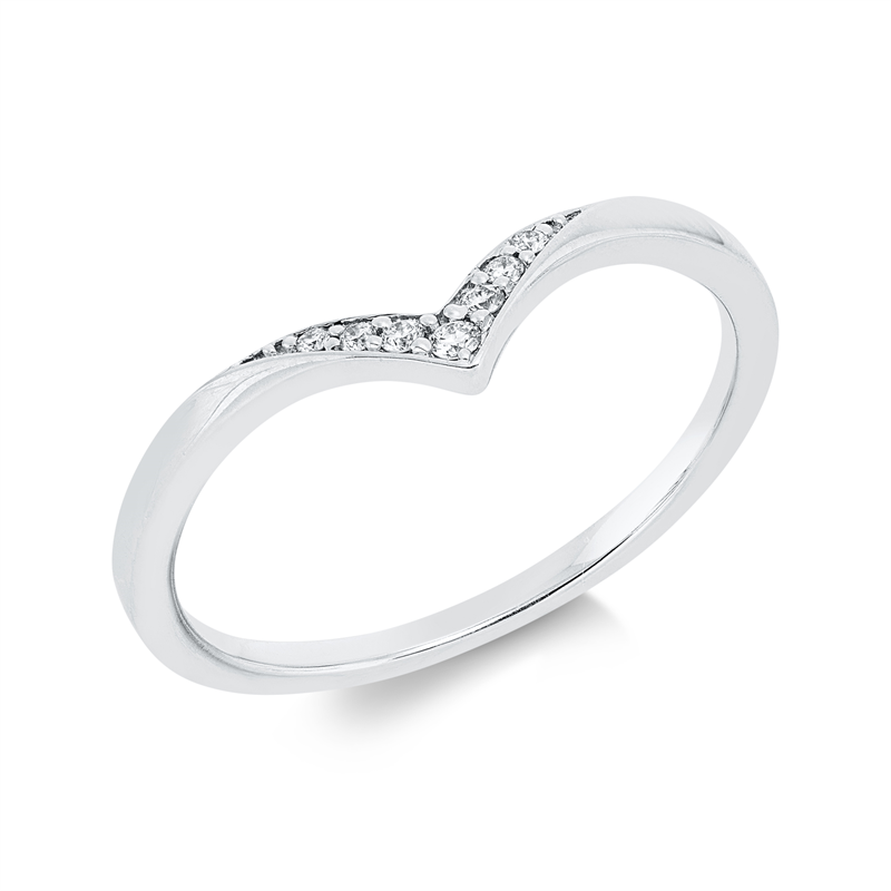 Modern Woman Ring Weißgold 18kt 0,05ct