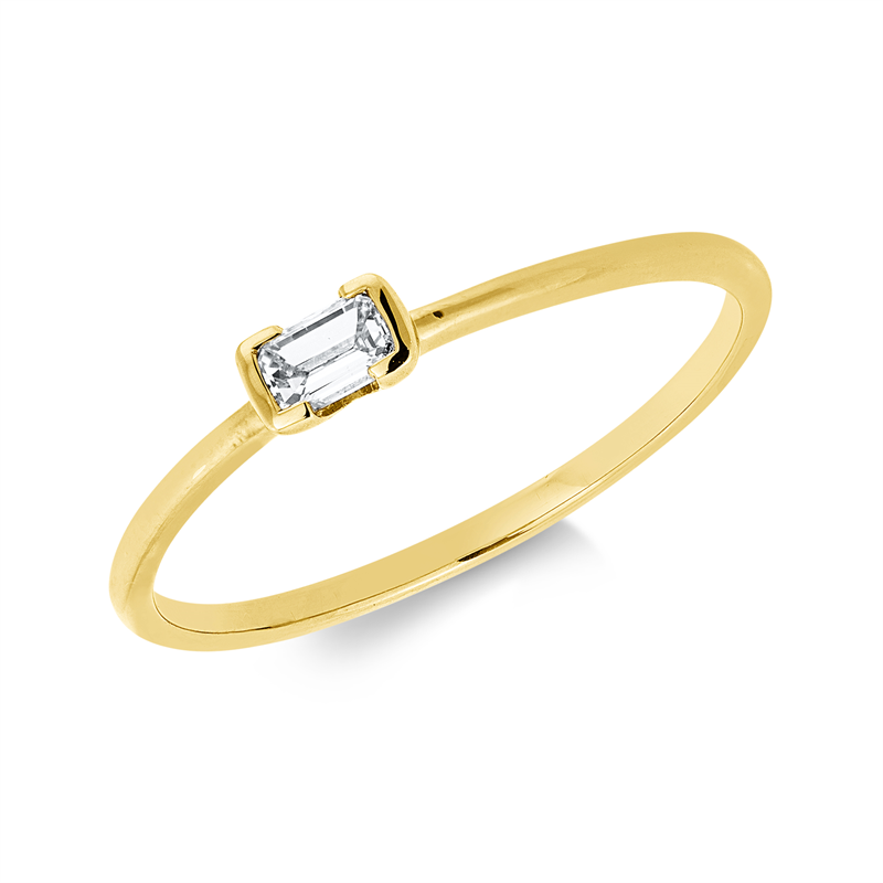 Solitaire Ring Weißgold 18kt 0,16ct