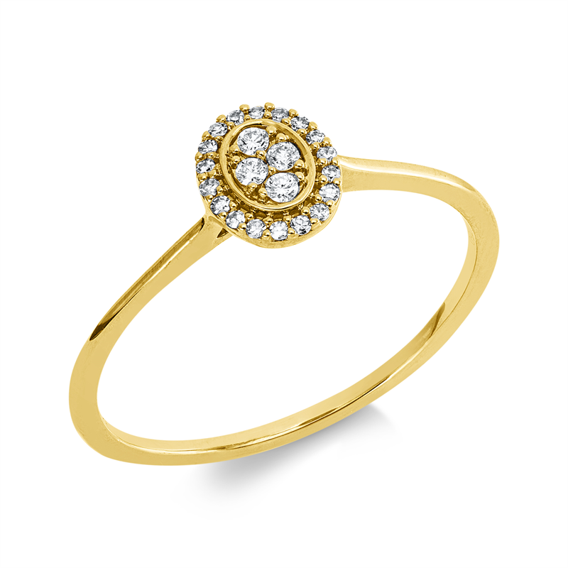 Modern Woman Ring Gelbgold 18kt 0,08ct