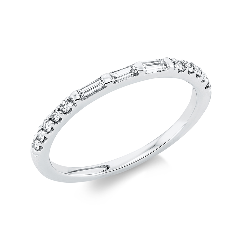 Baguette Ring Weißgold 18kt 0,22ct