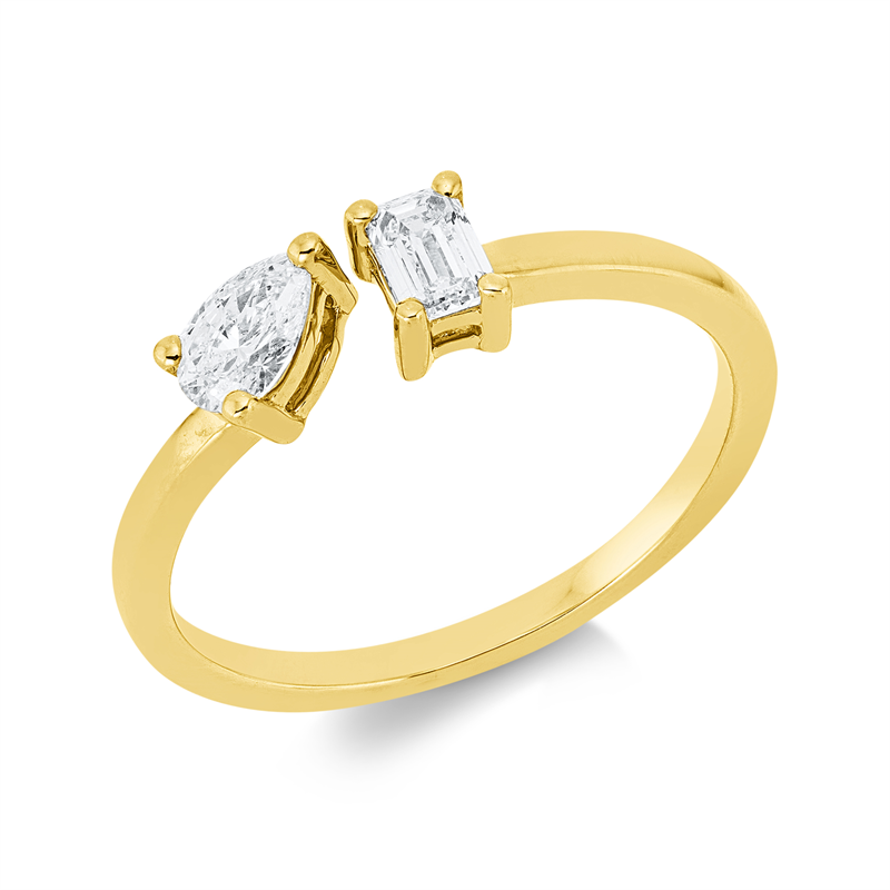 Baguette Ring Gelbgold 18kt 0,43ct