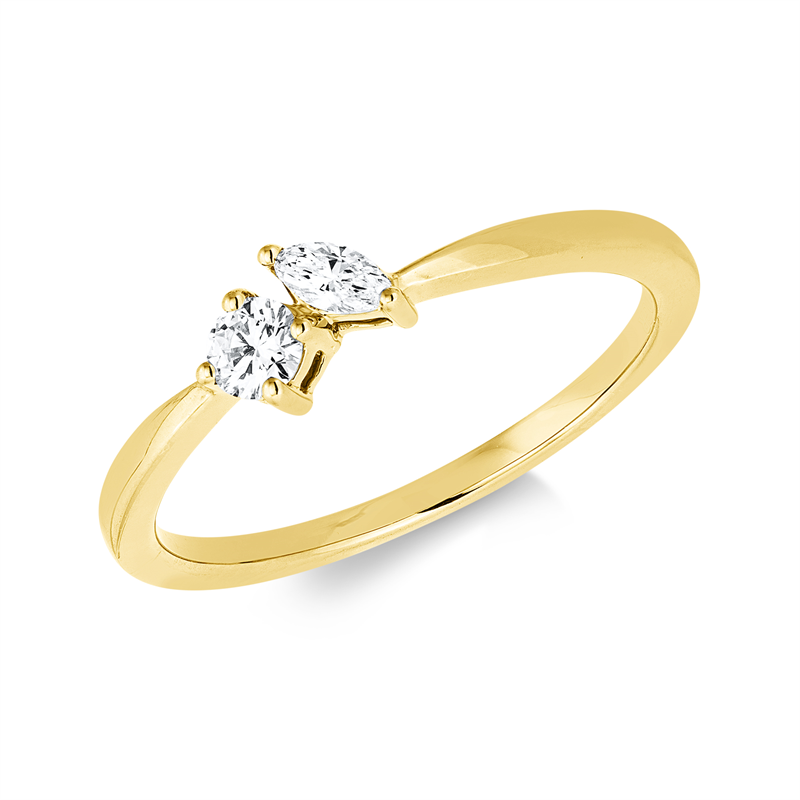 Modern Woman Ring Gelbgold 18kt 0,21ct
