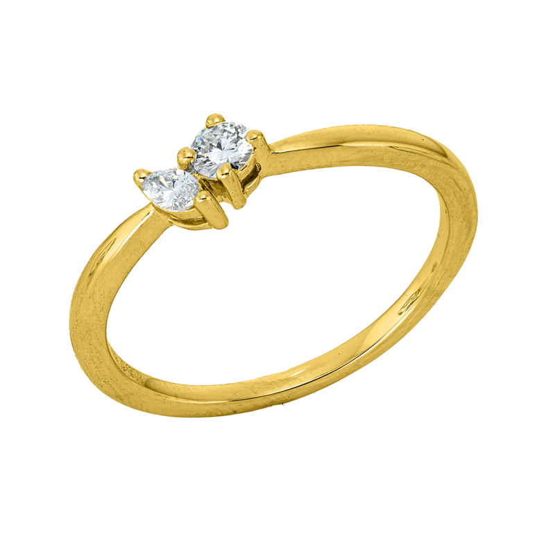 Modern Woman Ring Weißgold 18kt 0,16ct
