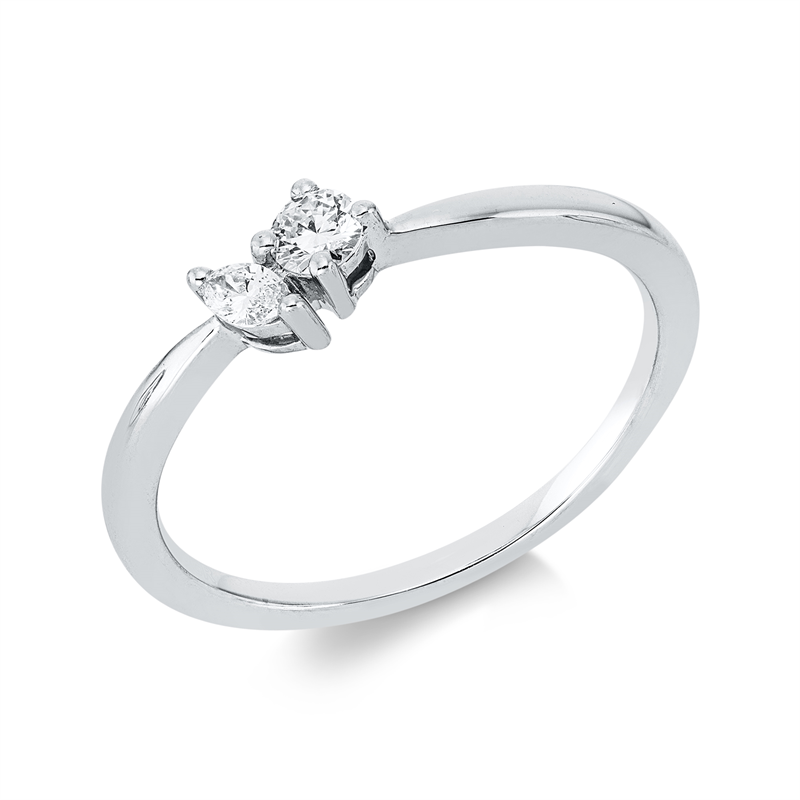 Modern Woman Ring Weißgold 18kt 0,16ct