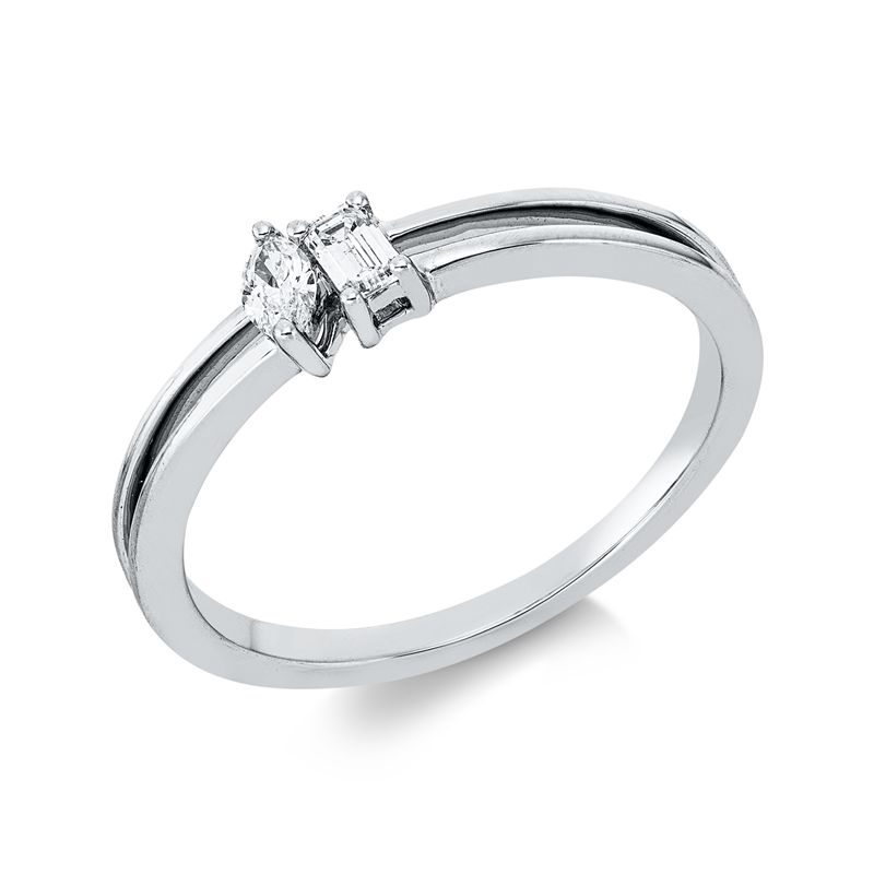 Baguette Ring Weißgold 18kt 0,17ct