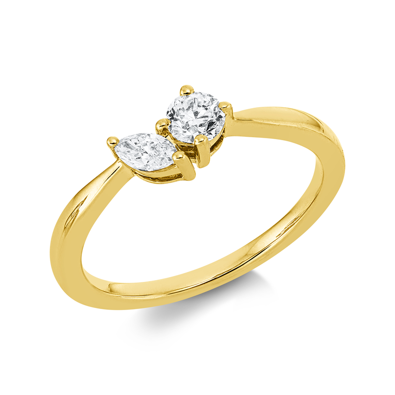 Modern Woman Ring Gelbgold 18kt 0,36ct