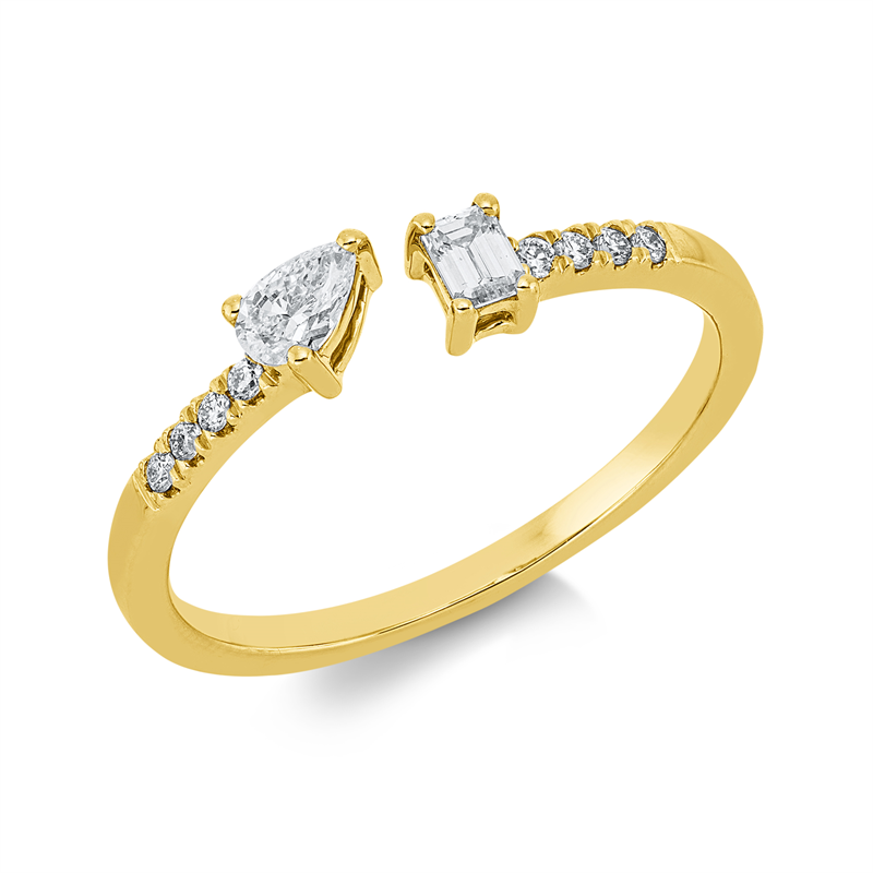 Modern Woman Ring Gelbgold 18kt 0,28ct
