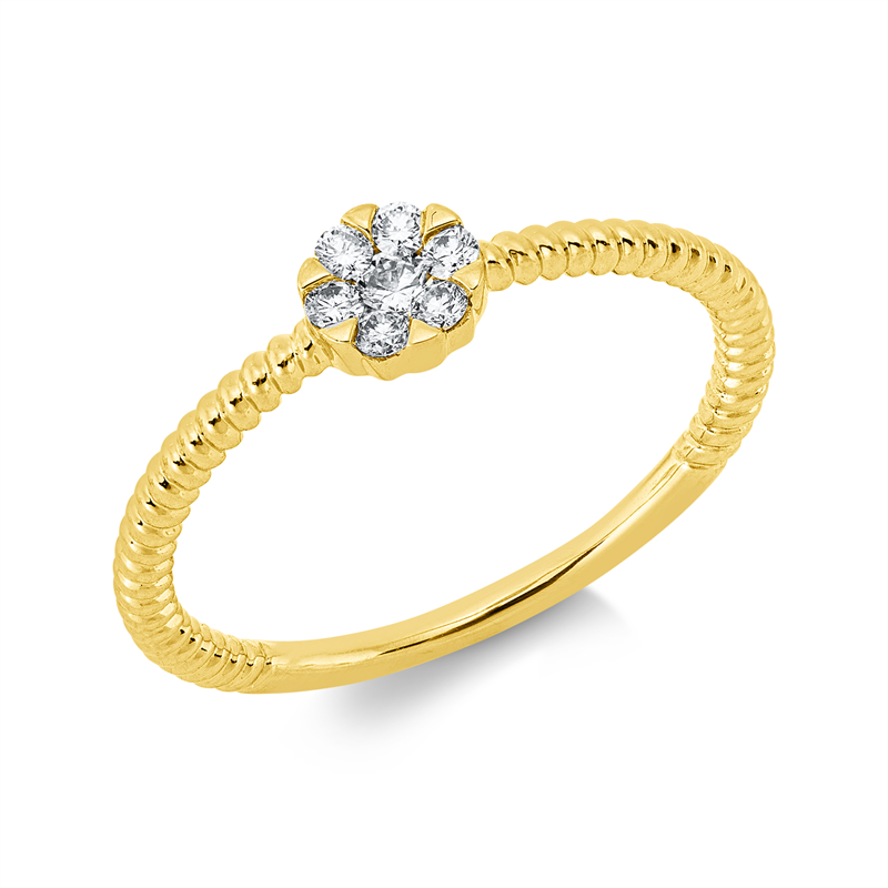 Illusion Classic Ring Gelbgold 18kt 0,14ct