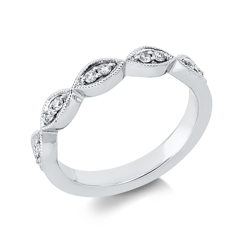Modern Woman Ring Weißgold 14kt 0,14ct
