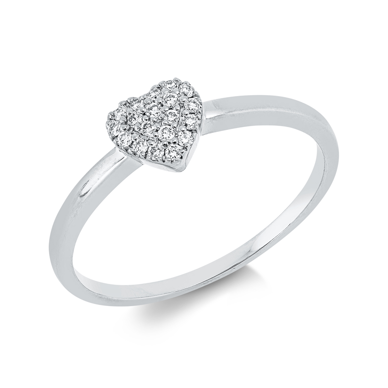 Illusion Classic Ring Weißgold 18kt 0,09ct