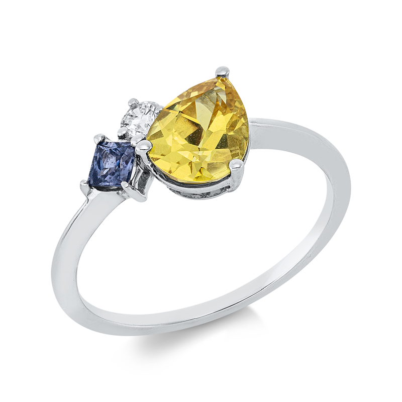 Farbstein Classic Ring Weißgold 18kt Ref-1JN14