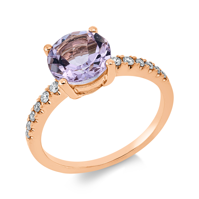 Farbstein Fashion Ring Rotgold 18kt 0,19ct