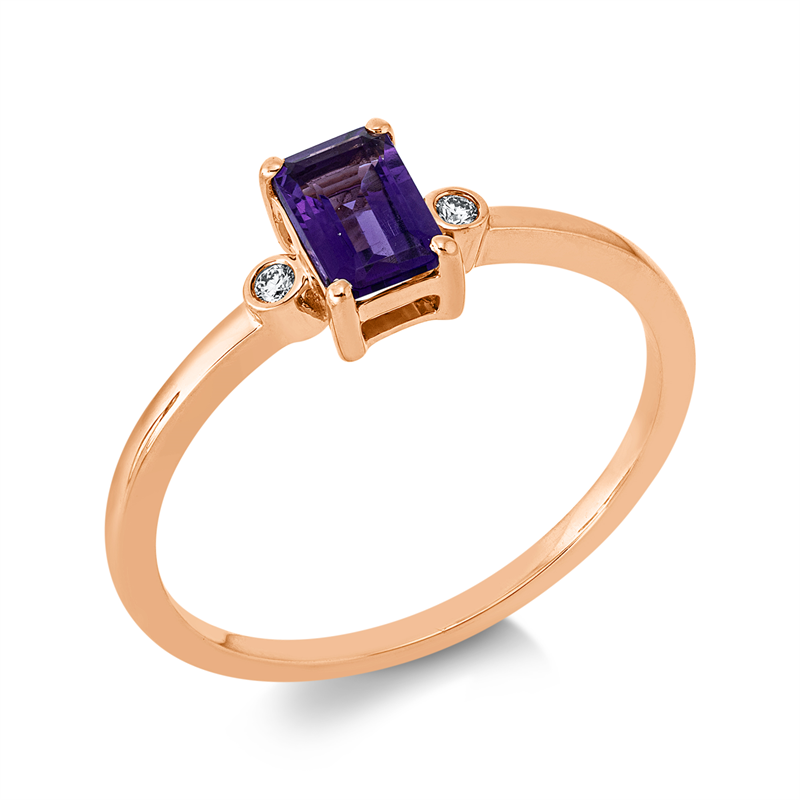 Farbstein Fashion Ring Rotgold 18kt 0,02ct
