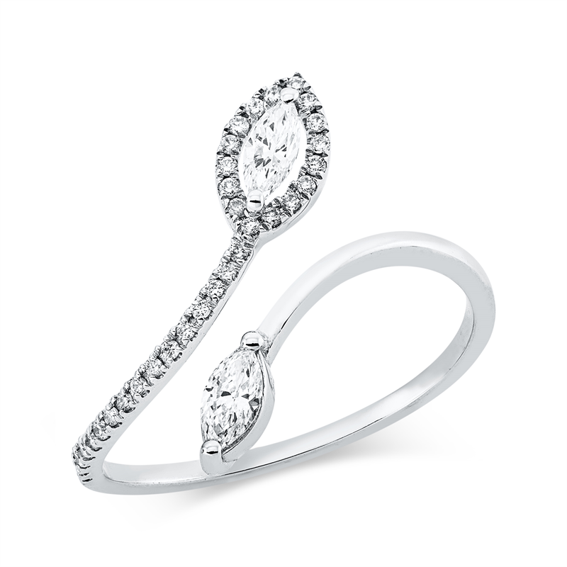 Modern Woman Ring Weißgold 18kt 0,35ct