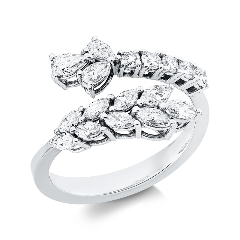 Modern Woman Ring Weißgold 18kt 1,03ct