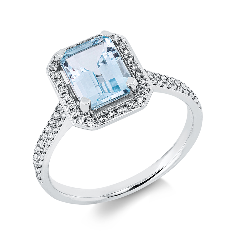 Farbstein Fashion Ring Weißgold 18kt Ref-1JO70