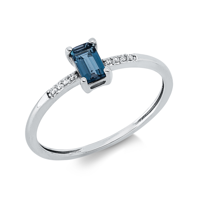 Farbstein Fashion Ring Weißgold 18kt 0,2ct
