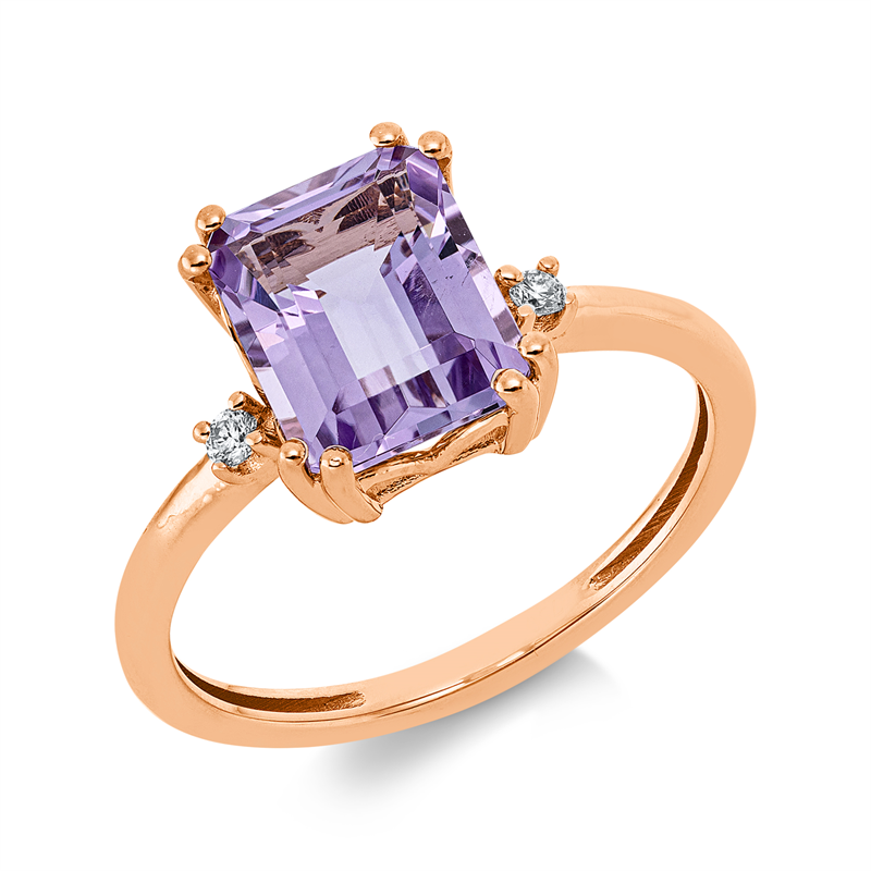 Farbstein Fashion Ring Rotgold 18kt 0,04ct