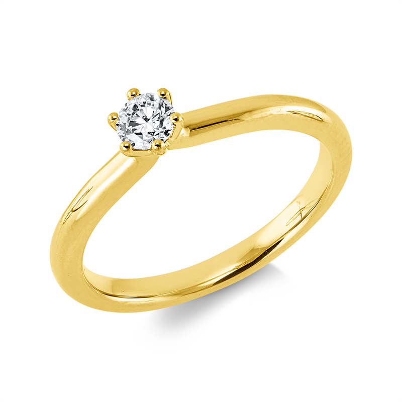 Solitaire Ring Gelbgold 14kt 0,2ct