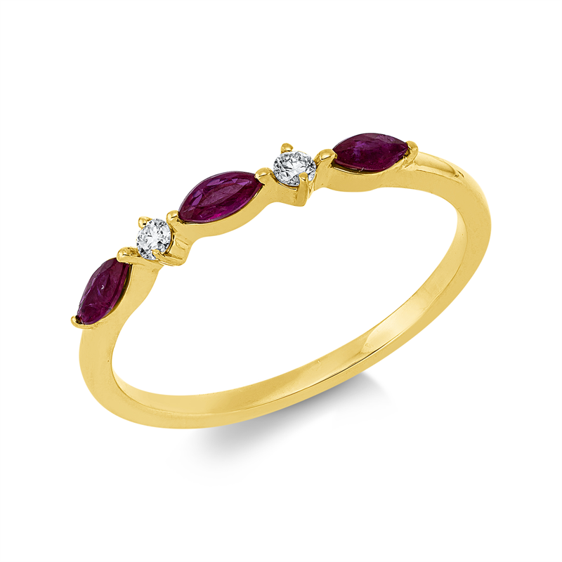 Farbstein Classic Ring Weißgold 18kt 0,05ct