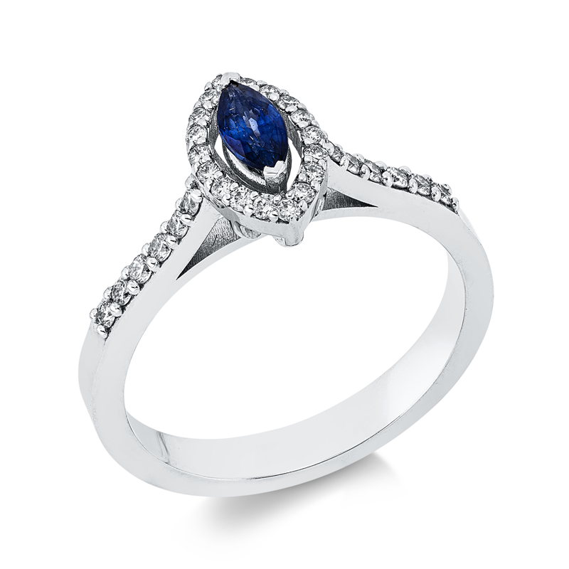 Farbstein Classic Ring Weißgold 18kt Ref-1JR22