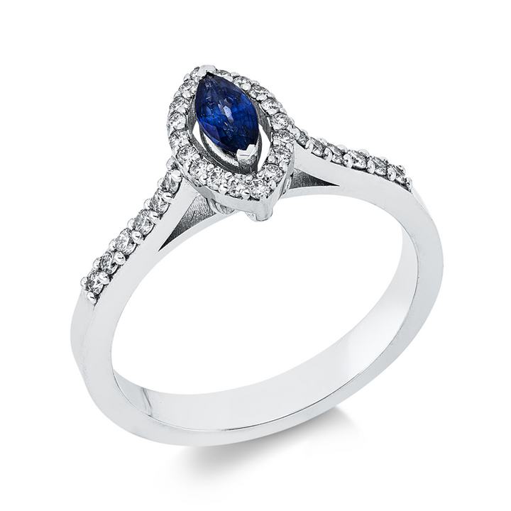 Farbstein Classic Ring Weißgold 18kt Ref-1JR22
