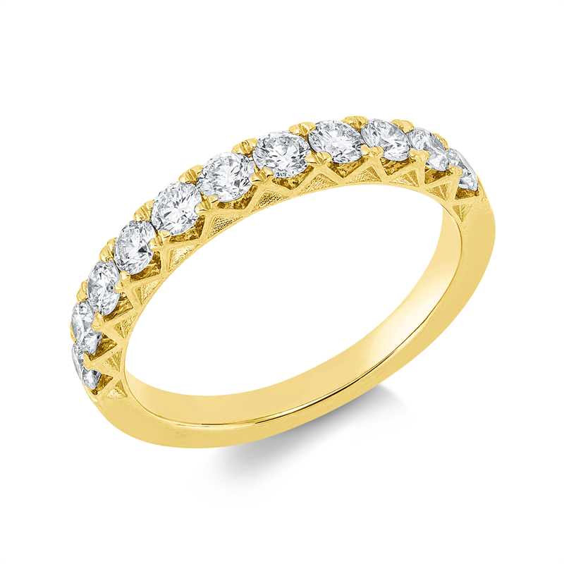 Memoire halb Ring Gelbgold 18kt 0,77ct