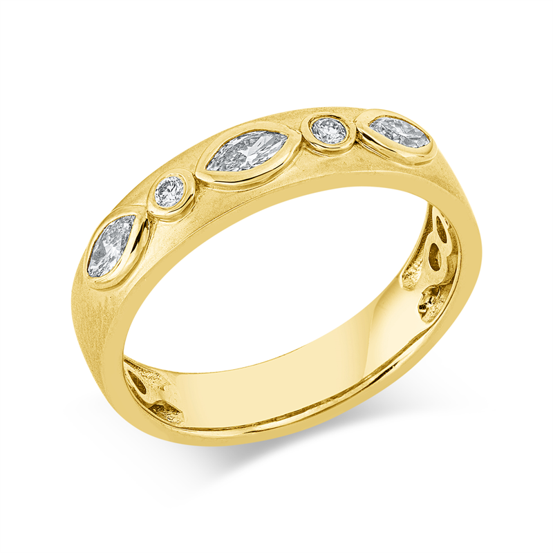 Modern Woman Ring Gelbgold 14kt 0,29ct
