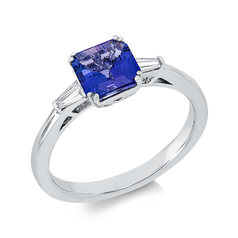 Farbstein Classic Ring Weißgold 18kt 0,1ct