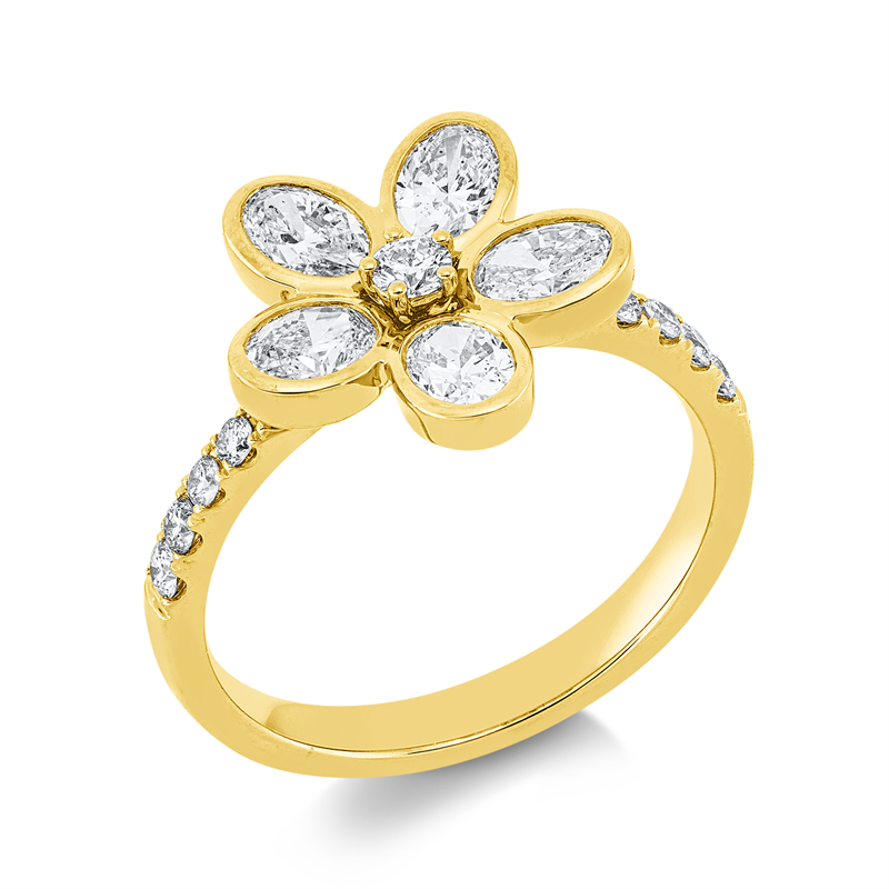 Exklusiv Ring Gelbgold 18kt 1,42ct