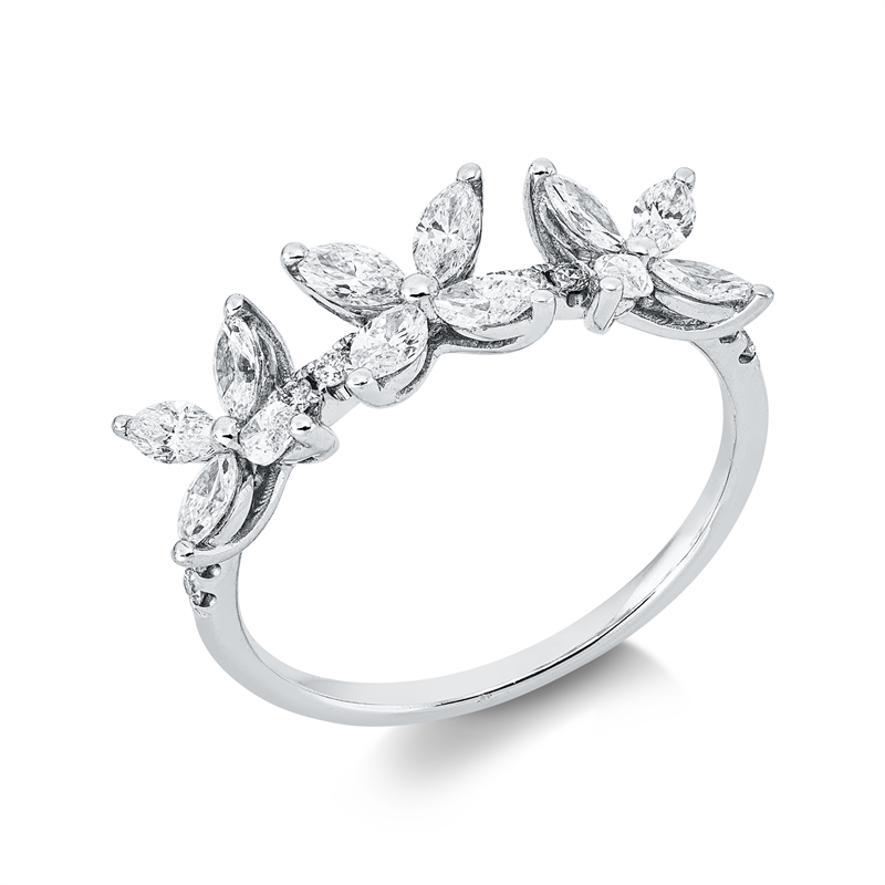 Modern Woman Ring Weißgold 18kt 0,81ct