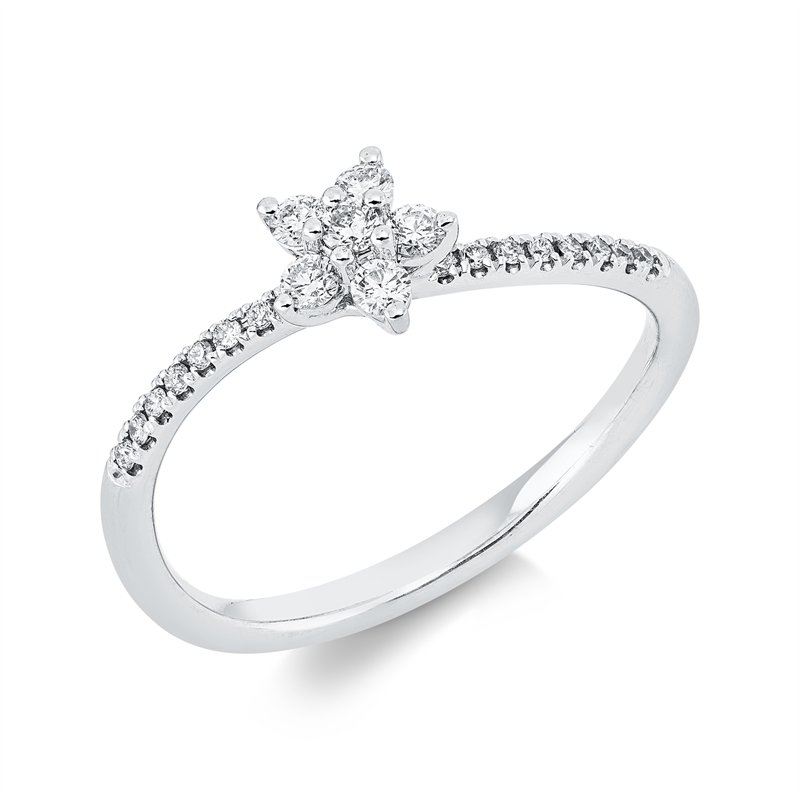 Modern Woman Ring Weißgold 18kt 0,2ct